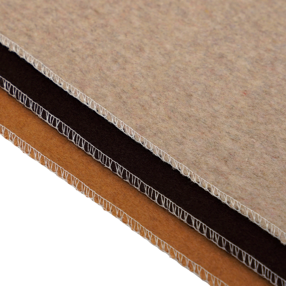 ウール50%、ポリエステル40%、他繊維10%、720G/M、あんこ色、厚手両面ウール生地、ML-0124-4382-1