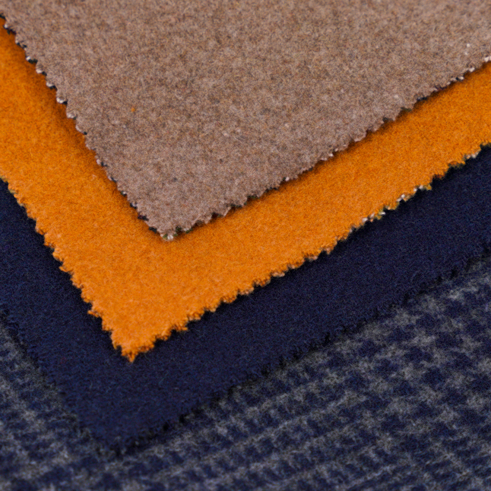 ウール 55%、その他 45%、r 645G/M、ネイビー ブルー、両面ベルベット生地、ML-3010305-1