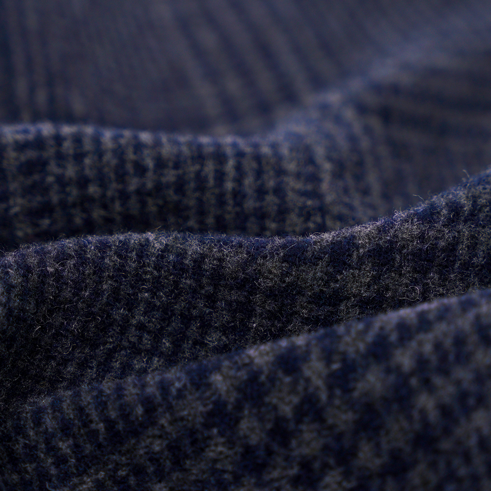 ウール 55%、その他 45%、r 645G/M、ネイビー ブルー、両面ベルベット生地、ML-3010305-1