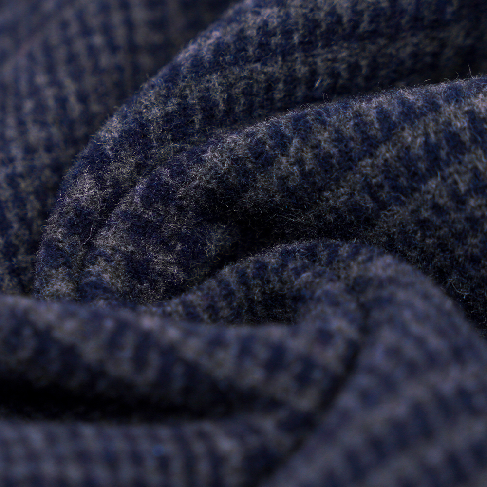 ウール 55%、その他 45%、r 645G/M、ネイビー ブルー、両面ベルベット生地、ML-3010305-1