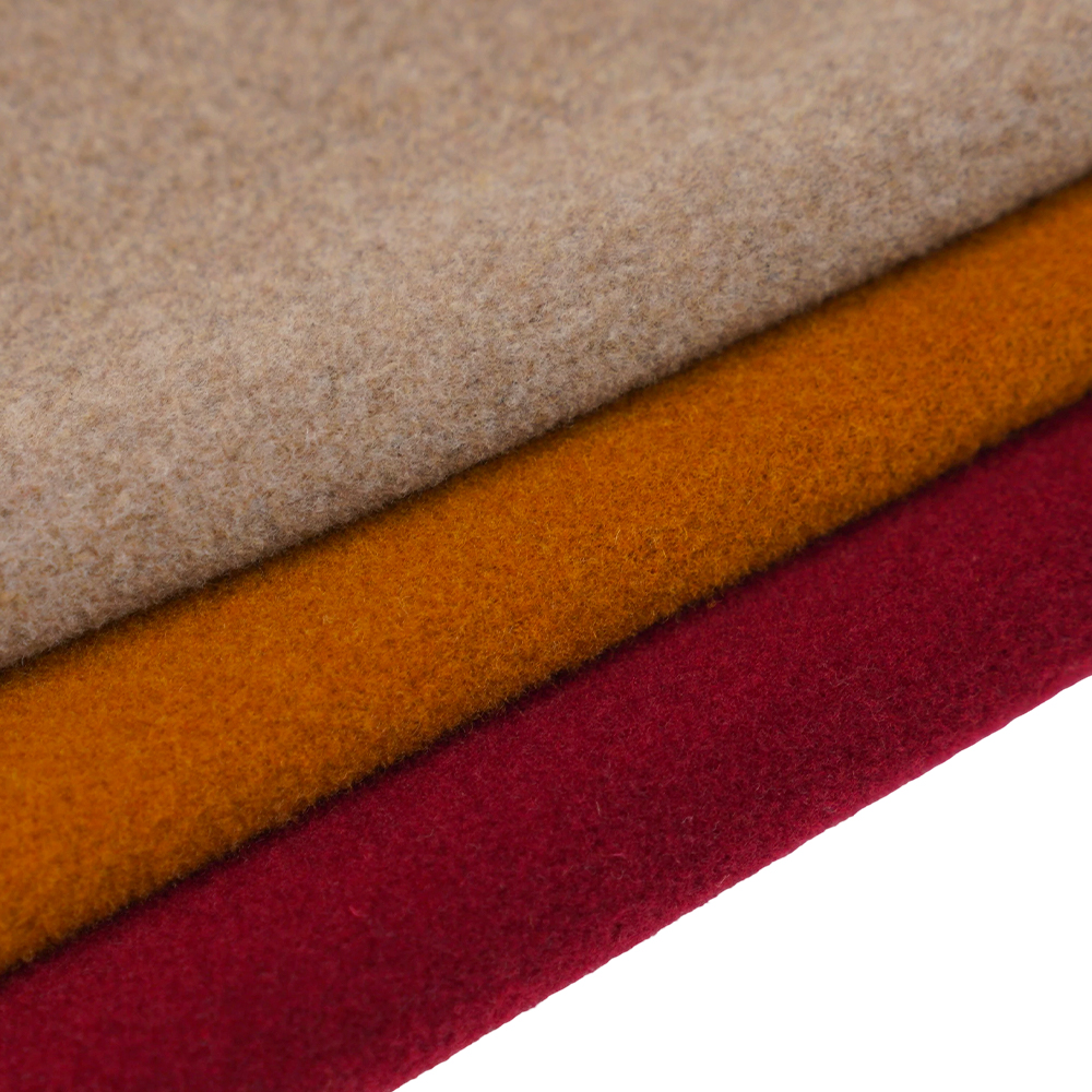 50% ウール、50% その他の繊維、750G/M、イエロー キャメル、ベルベット生地、ML-DALAN-D