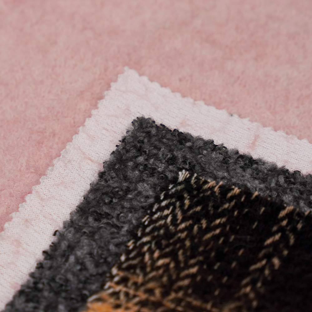 40% ウール、60% ポリエステル、540G/M、白黒、サークルツイード生地、ML-8021071